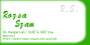 rozsa szam business card